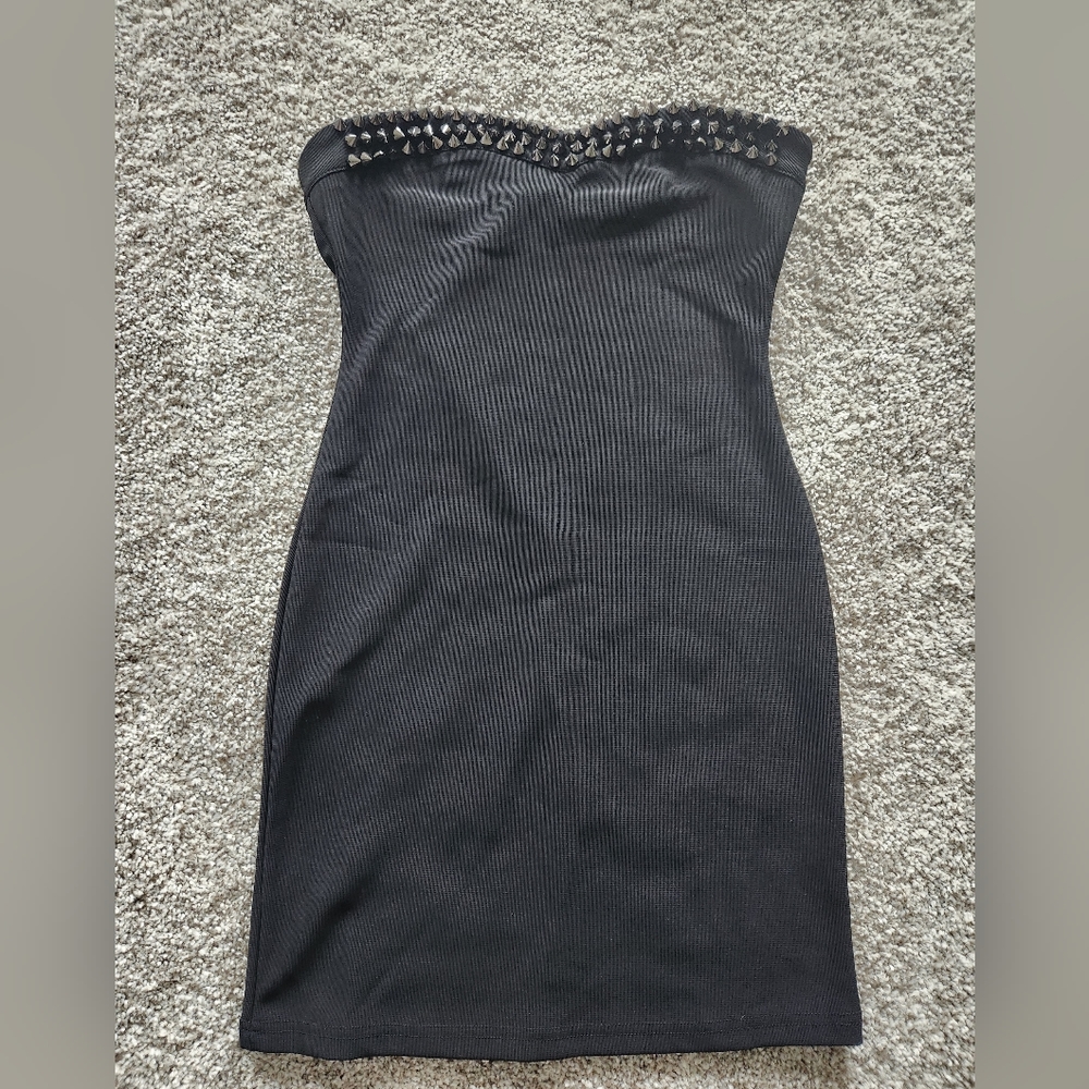 LBD- Forever 21 strapless dress, size Medium, with spike decor
